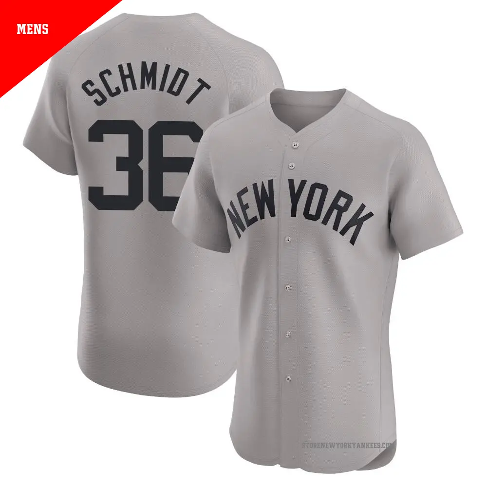 Men's ＃36 Clarke Schmidt New York Yankees Gray Elite Road Jersey