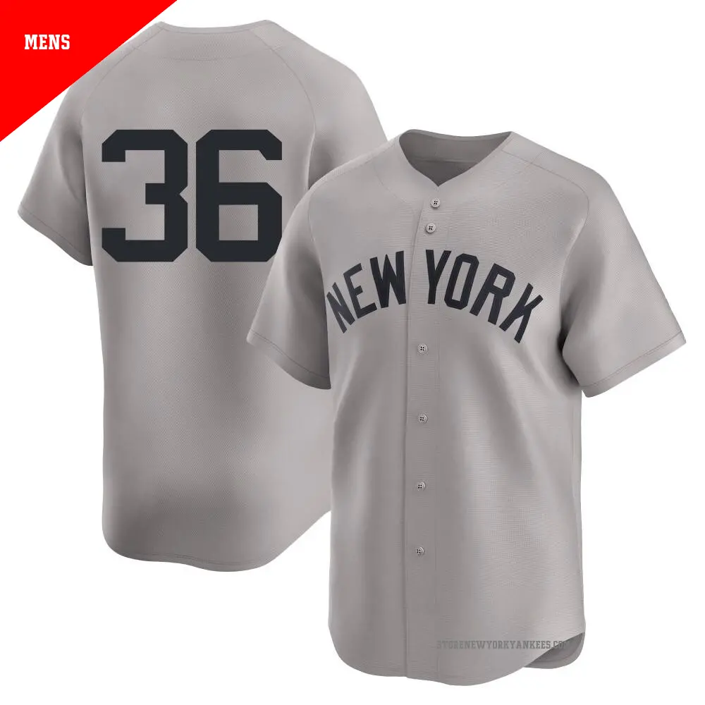 Men's ＃36 Clarke Schmidt New York Yankees Gray Limited Away 2nd Jersey