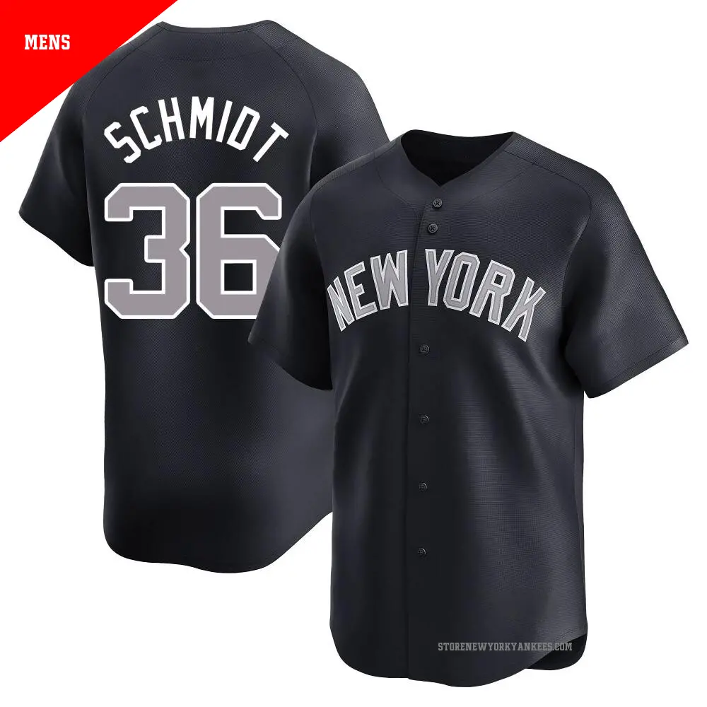 Men's ＃36 Clarke Schmidt New York Yankees Navy Limited Alternate Jersey