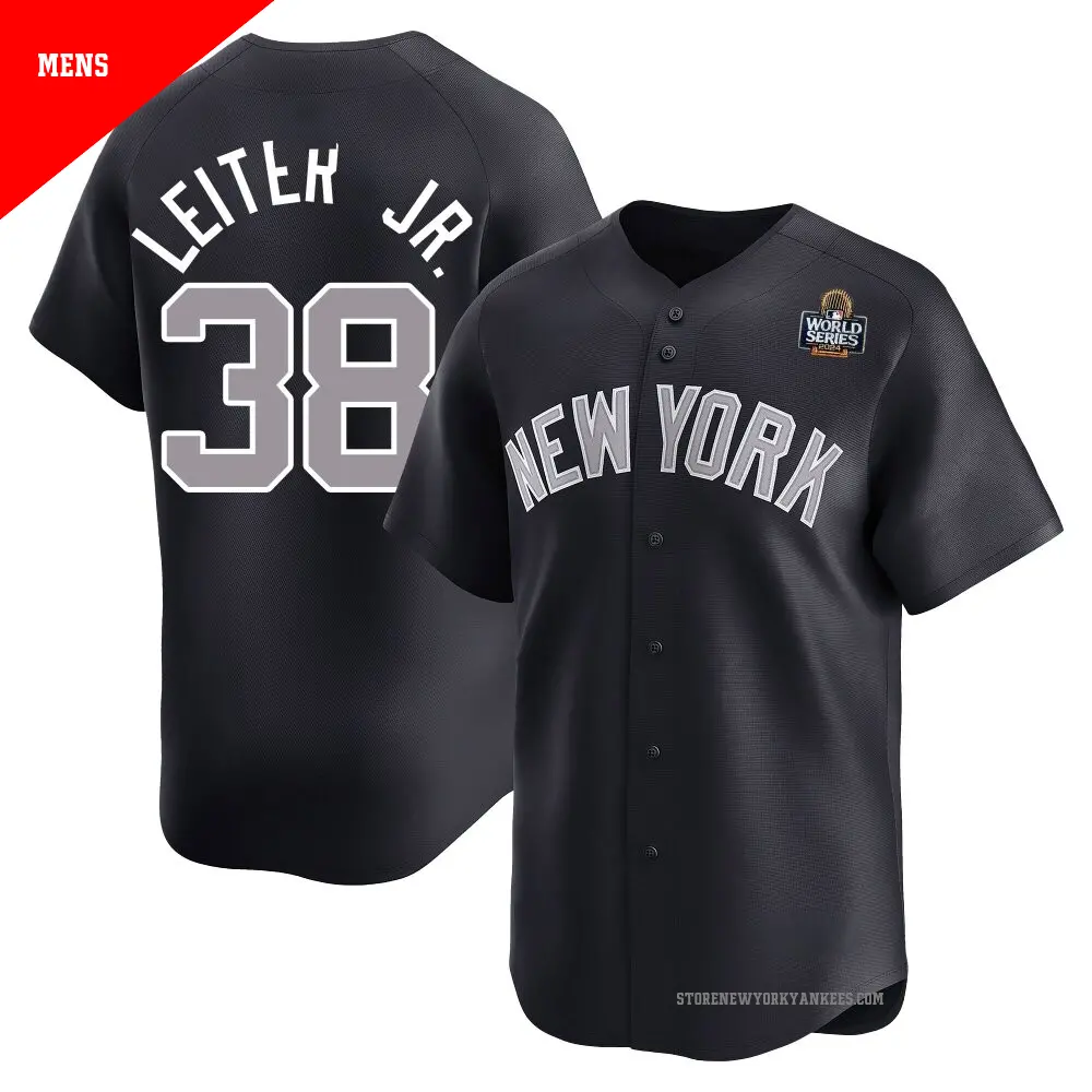 Men's ＃38 Mark Leiter Jr. New York Yankees Navy Limited Alternate 2024 World Series Jersey