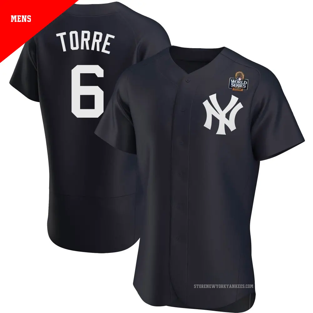 Men's ＃6 Joe Torre New York Yankees Navy Authentic Alternate 2024 World Series Jersey