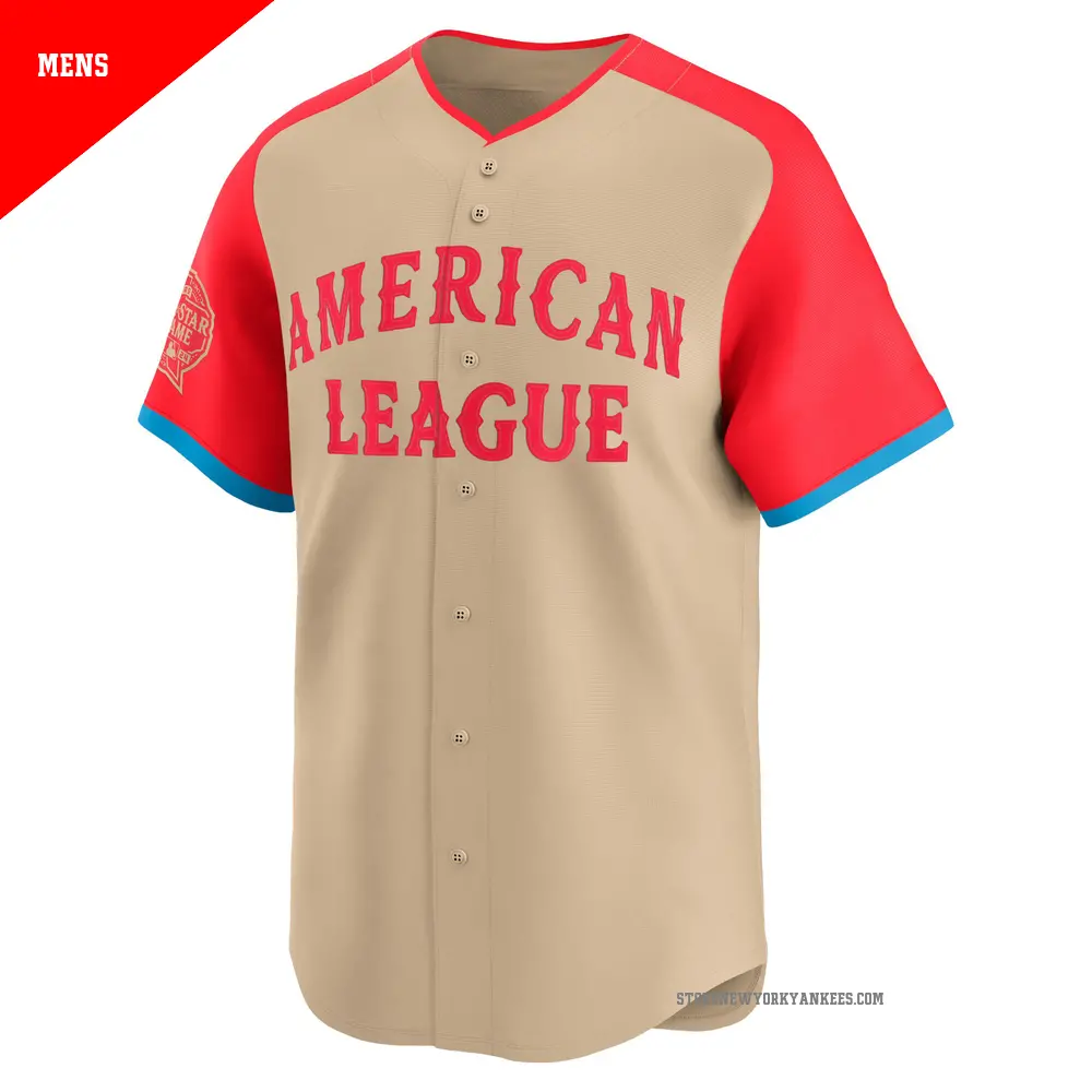 Men's #99 Aaron Judge New York Yankees Cream Limited American League 2024  All-Star Game Jersey