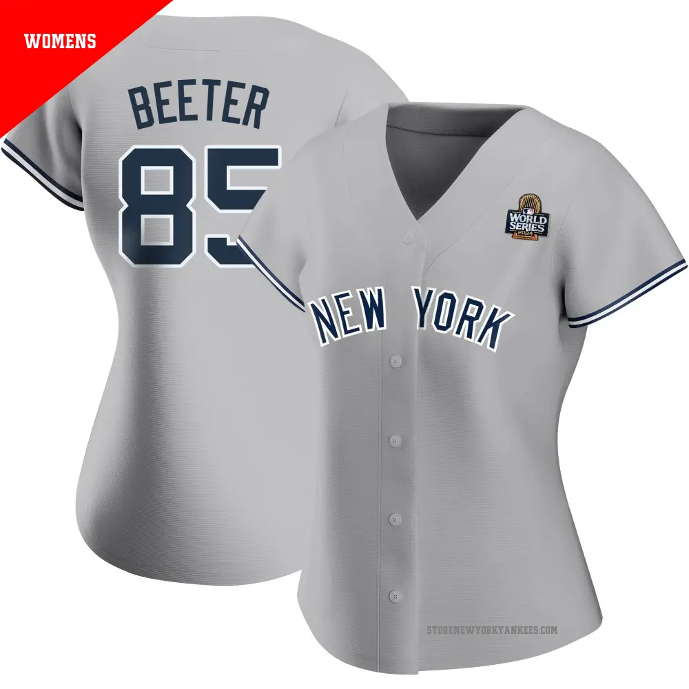 Women's ＃85 Clayton Beeter New York Yankees Gray Authentic Road Name 2024 World Series Jersey