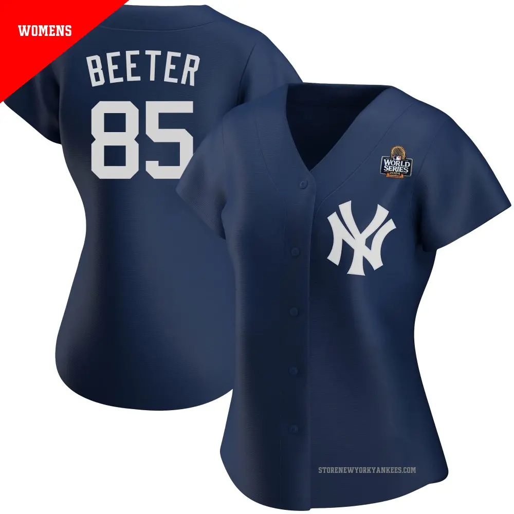 Women's ＃85 Clayton Beeter New York Yankees Navy Authentic Alternate Team 2024 World Series Jersey