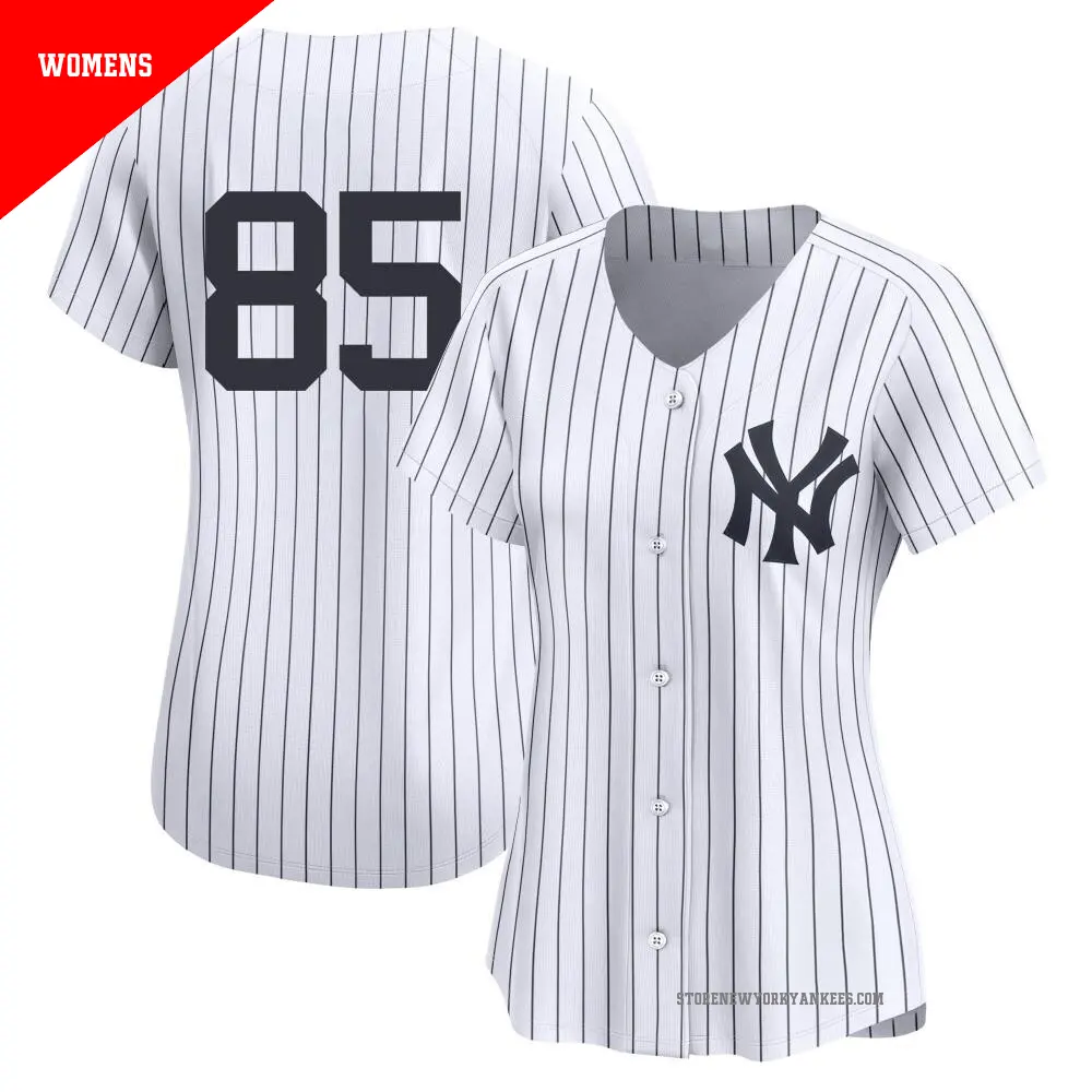 Women's ＃85 Clayton Beeter New York Yankees White Limited Yankee Home 2nd Jersey