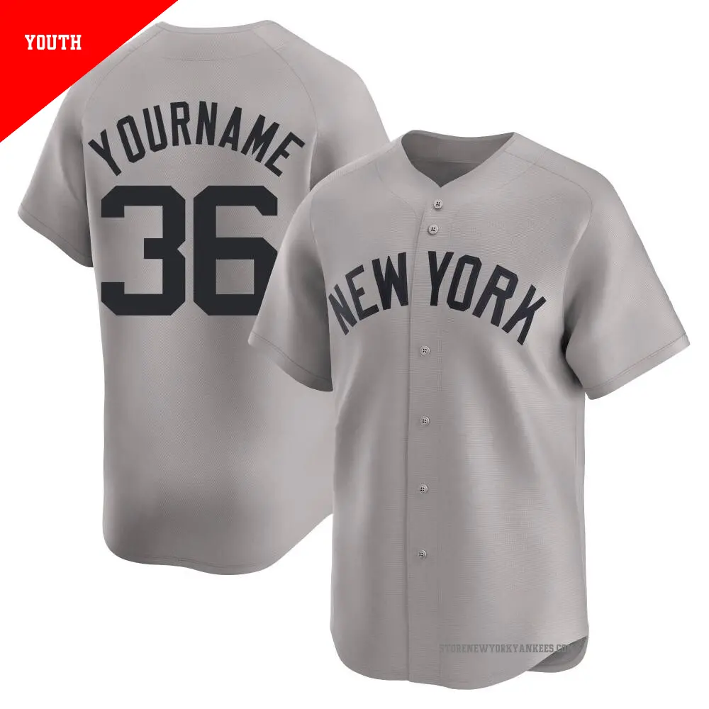 Youth ＃36 Clarke Schmidt New York Yankees Gray Limited Away Jersey