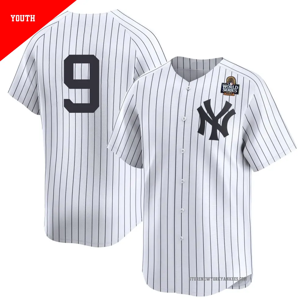 Youth ＃9 Roger Maris New York Yankees White Limited Yankee Home 2nd 2024 World Series Jersey